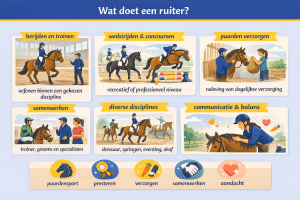 Infographic over het beroep ruiter